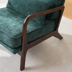 Upholstered Living Room Chair with Curved Armrests - Choice of Color