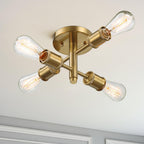 Ephemeral - 4 Lights Semi Flush Mount Ceiling Pendant