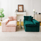 Luxury Multifunctional Sofa for Living Room with Adjustable Layout - Black, Dark Green, White, Pink