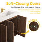 Walnut Brown GALAN 60F Winston Bathroom Vanity with Modern Functionality