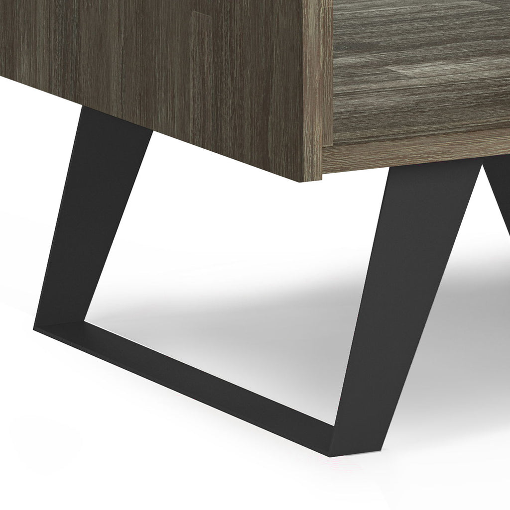 Handcrafted Acacia End Table with 1 Drawer - Light Brown, Dark Gray, or Dark Brown