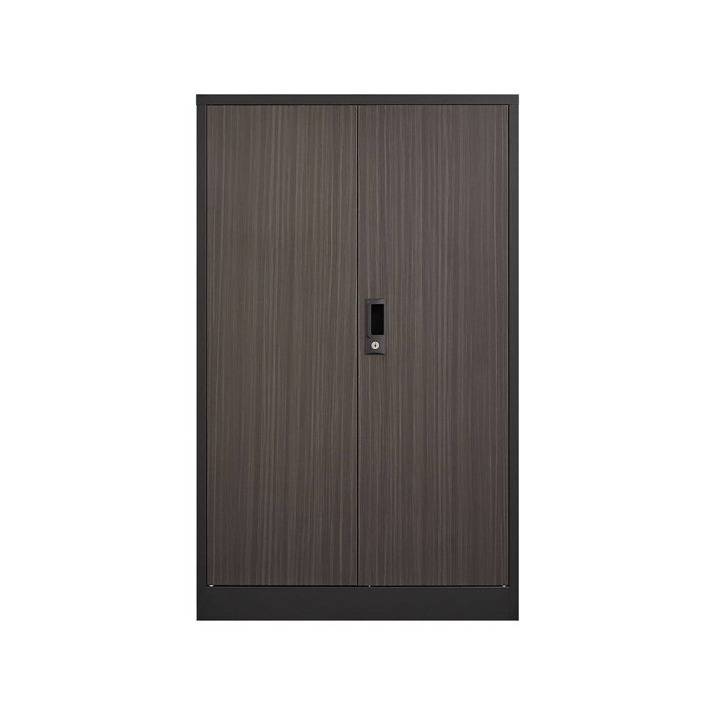 Metal Storage Cabinet With Locking Doors And Adjustable Shelf