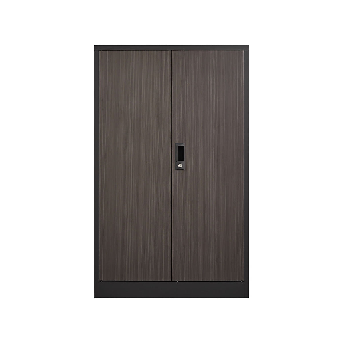 Metal Storage Cabinet With Locking Doors And Adjustable Shelf