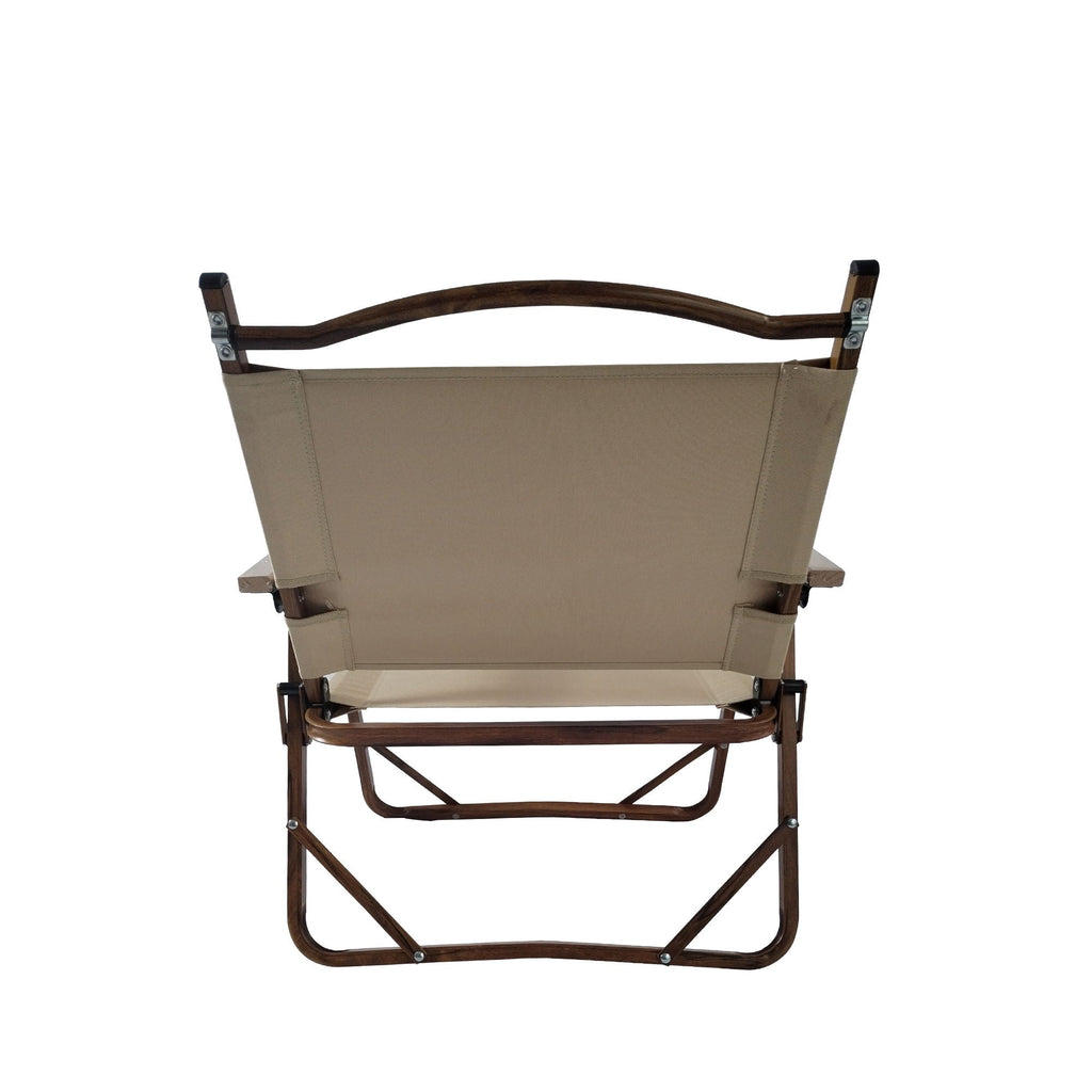Foldable Portable Chair Set with Armrests - Brown