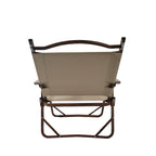 Foldable Portable Chair Set with Armrests - Brown