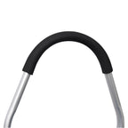 Foldable Shopping Stair Trolley with Triangular Wheels and Removable Waterproof Bag - Black