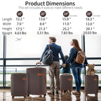 4 Piece Hard Shell Luggage Set with Spinner Wheels - Multiple Colors
