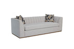 Off White Channel Sofa with Dacron Foam Cushions