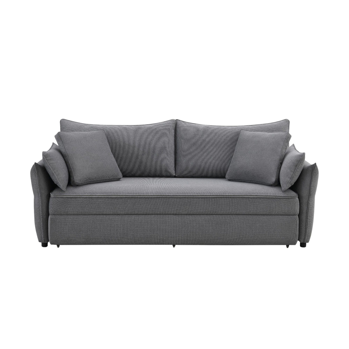 Irina Pull-Out Sleeper Sofa with Storage and Removable Cushions - Dark Gray or Blue