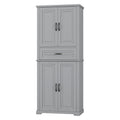 Bathroom Storage Cabinet with Adjustable Shelves and Drawer - Gray or White