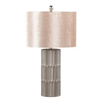 Contemporary Table Lamp with Metallic Ceramic Base - Brown
