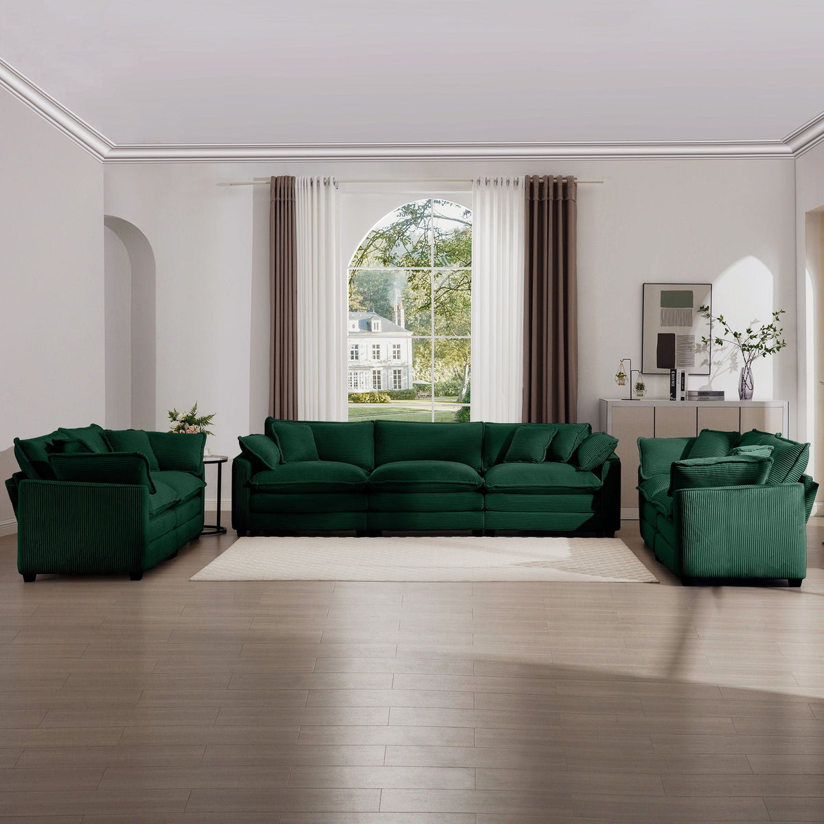 Oversized Deep-Seat Fabric Sofa & Chair Sets
