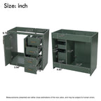 Retro Style Bathroom Vanity with Soft Closing Doors - Multiple Colors