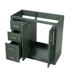 Retro Style Bathroom Vanity with Soft Closing Doors - Multiple Colors