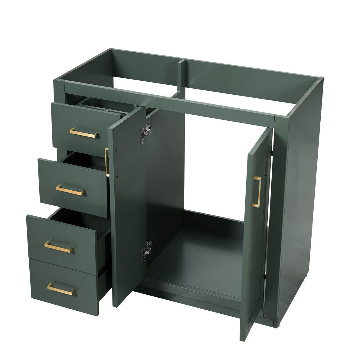 Retro Style Bathroom Vanity with Soft Closing Doors - Multiple Colors