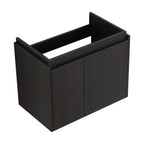 Modern Bathroom Vanity with Ceramic Basin and Storage Cabinet - Light Brown, Black, or White