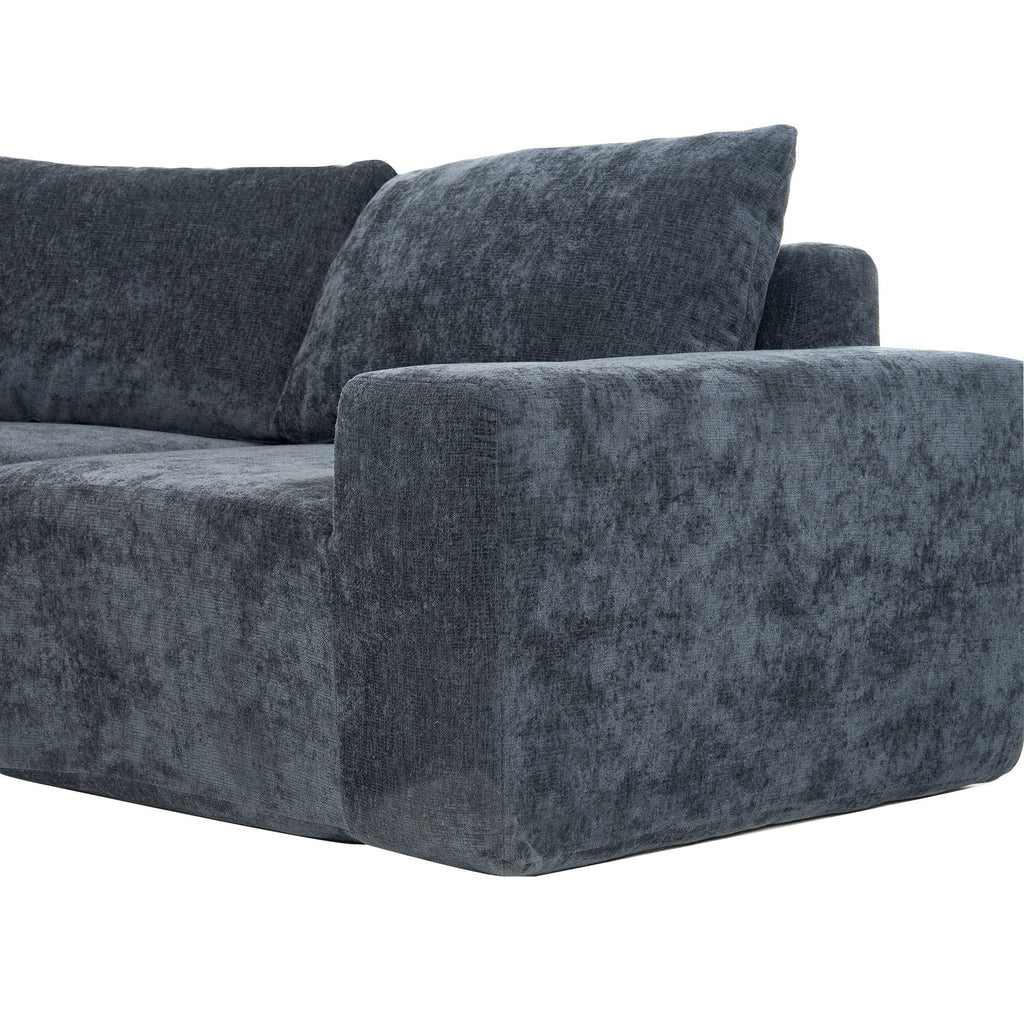 Modular Cloud Sectional Sofa Set with Deep Seating - Choose Beige, Dark Gray, or Dark Brown