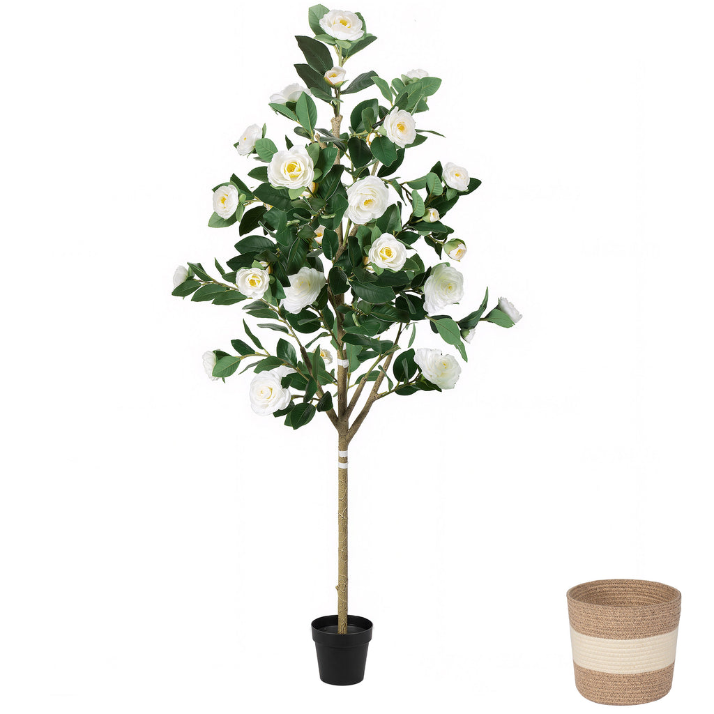 Artificial Camellia Tree - 5FT Faux Indoor Plant