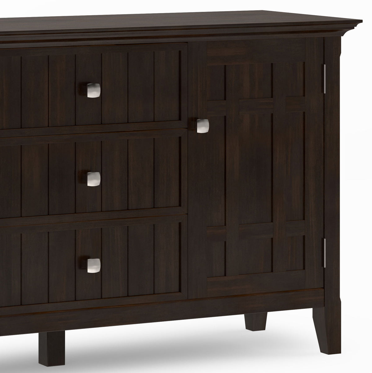 Bedford Sideboard Buffet with Ample Storage - Dark Tobacco Brown