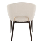 Contemporary Arm Chair with Cut-Out Backrest - White or Beige