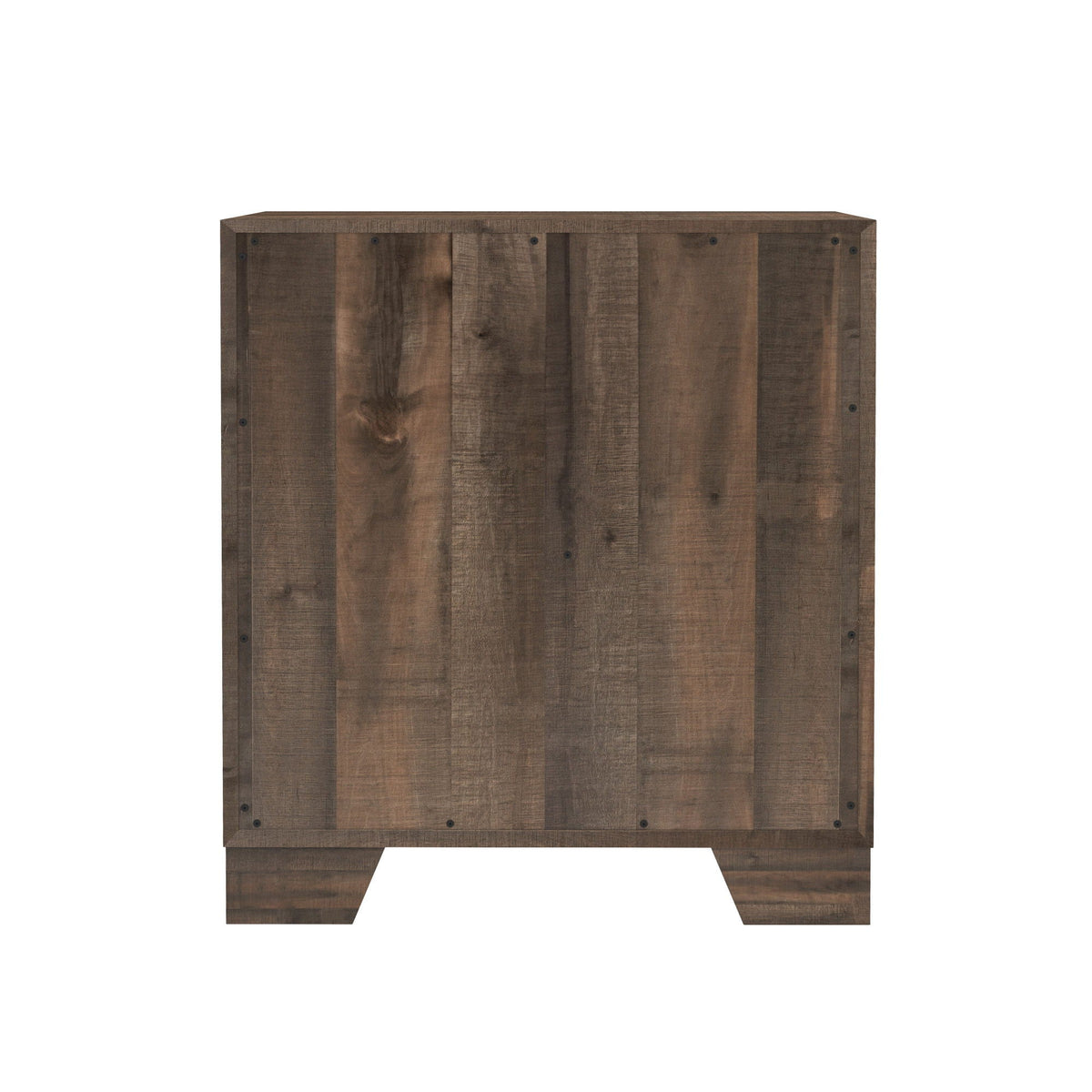 Brown 2 Drawer Nightstand with Functional Storage - Plinz