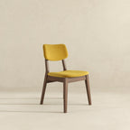 Solid Back Side Chair Set with Mid-Century Modern Design - Multiple Colors