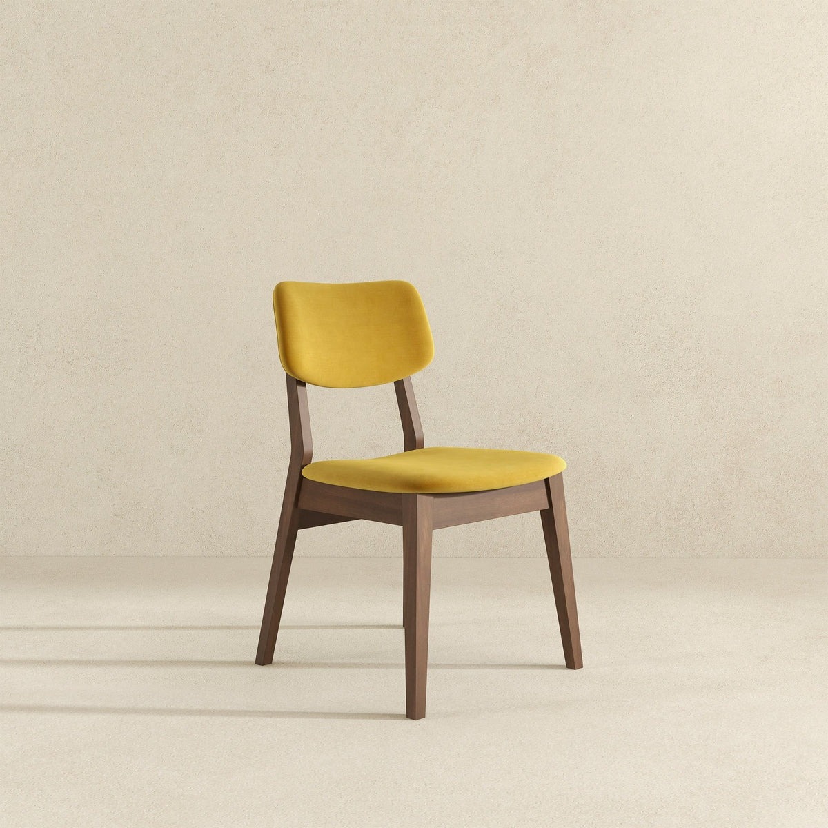 Solid Back Side Chair Set with Mid-Century Modern Design - Multiple Colors