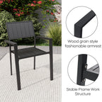 Modern Metal Side Chair Set with Ergonomic Support - Set of 2