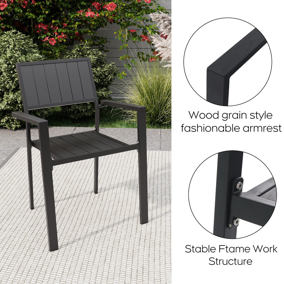 Modern Metal Side Chair Set with Ergonomic Support - Set of 2