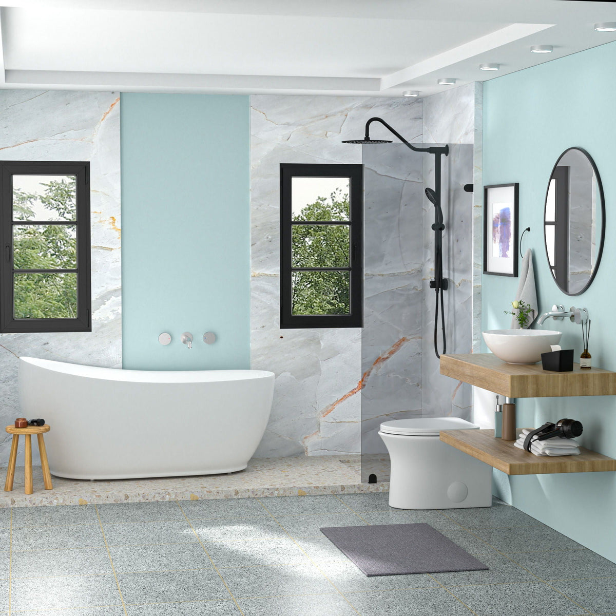 Modern Ceramic Circular Vessel Bathroom Sink with Stain Resistant Finish - White