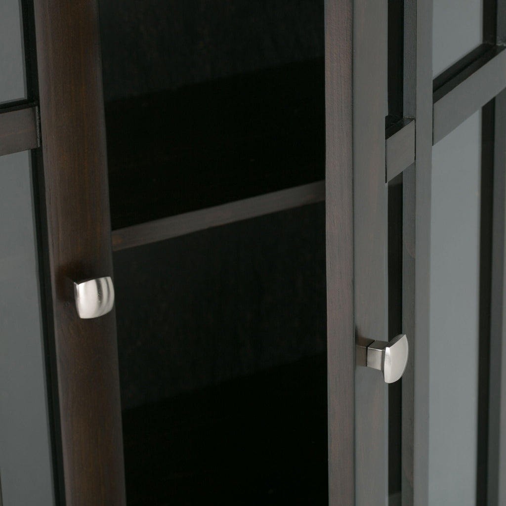 Storage Media Cabinet with Adjustable Shelves - Dark Brown, Light Brown, Dark Gray