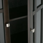 Storage Media Cabinet with Adjustable Shelves - Dark Brown, Light Brown, Dark Gray
