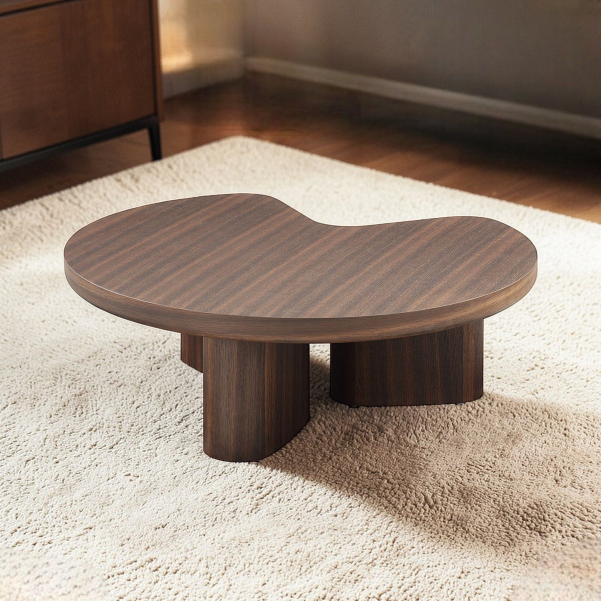Brown Oak Coffee Table with MDF & Oak Veneer - 35" Square