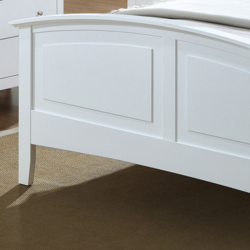 Elegant Panel Bed with Real Wood Veneers - Multiple Colors