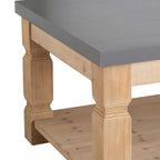 Rustic and Modern Console Table with Fir Wood & Veneer - Light Brown