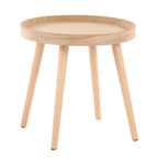 Pebble Mid-Century Modern Side Table Set with Tapered Legs - Natural