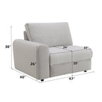 Modular Power Recliner Sectional with Cup Holders and Wireless Charging - Gray