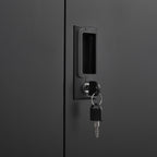 Metal Storage Cabinet With Locking Doors And Adjustable Shelf