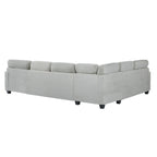 U-Shaped Upholstered Sectional Sofa with Movable Ottoman