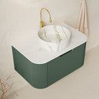 DINA 30" Bathroom Vanity with Ceramic Basin and Floating Cabinet - Carrara White or White