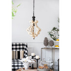 Farmhouse Chandeliar Distressed Pendant Chandelier - Antique Cream