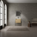 Modern Bathroom Vanity with Side Storage - Light Brown or White