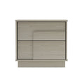 Modern Nightstand with Push to Open Drawers - Dark Gray, Dark Brown, or Light Brown