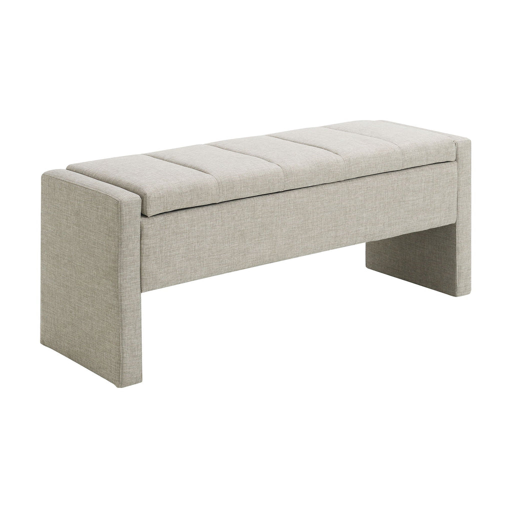 Modern Upholstered Large Bed End Bench with Hidden Storage - Multiple Colors