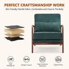 Upholstered Living Room Chair with Curved Armrests - Choice of Color