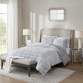 Twin/Twin XL Faux Fur Comforter Mini Set with Hypoallergenic Fill - Grey