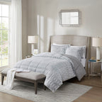 Twin/Twin XL Faux Fur Comforter Mini Set with Hypoallergenic Fill - Grey