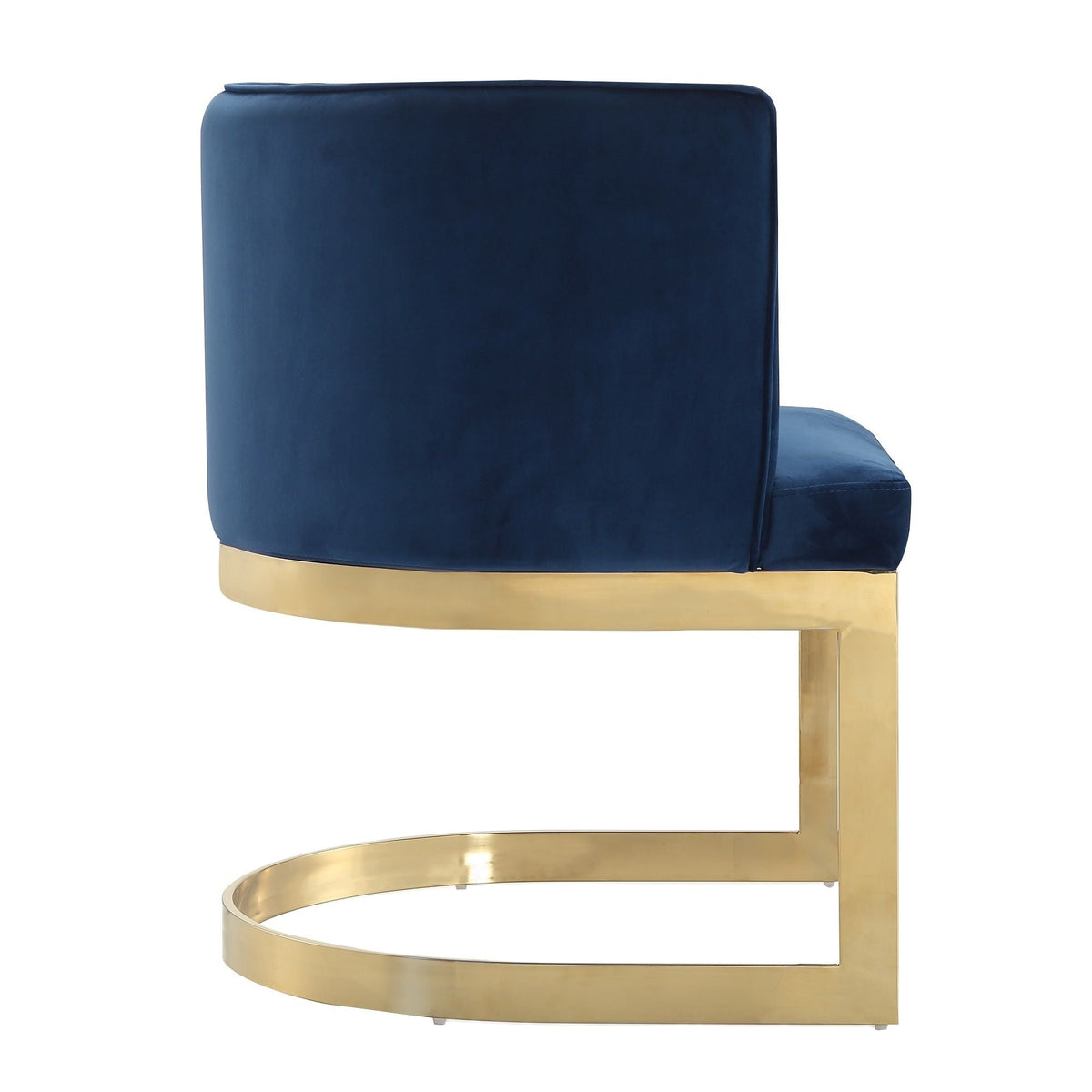 Aura Dining Chair with Brass Frame - Pink, Blue, or Beige