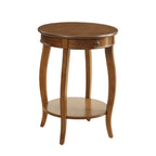 Walnut Accent Table with Drawer and Shelf - Walnut