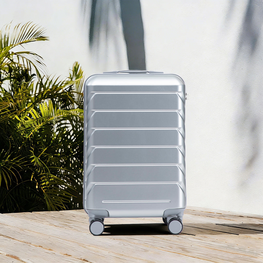20 Inch ABS Hard Shell Luggage with Spinner Wheels - Silver